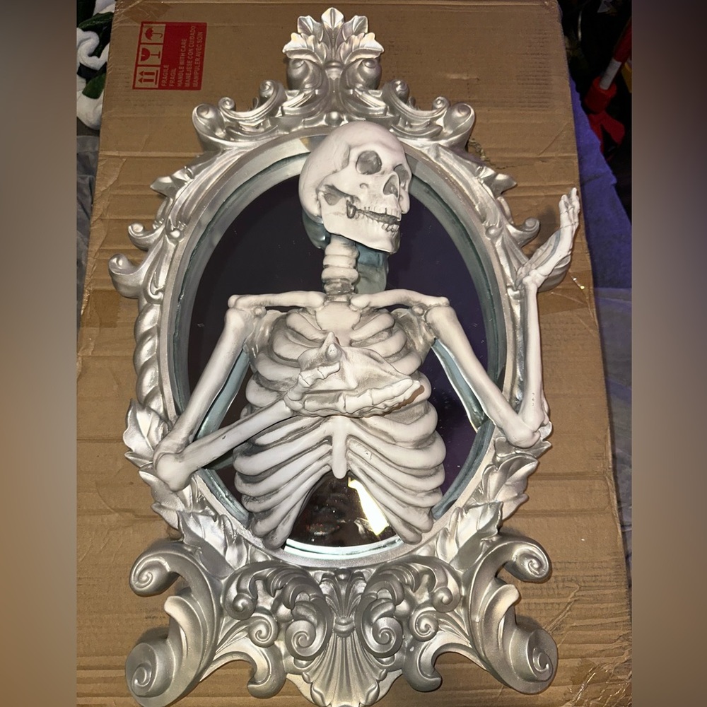 Christian Siriano Halloween skeleton mirror